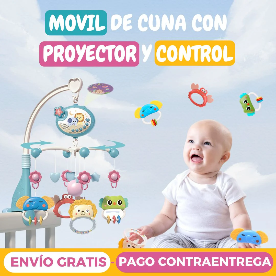 Móvil Musical Con Proyector Para Cuna MOV040X